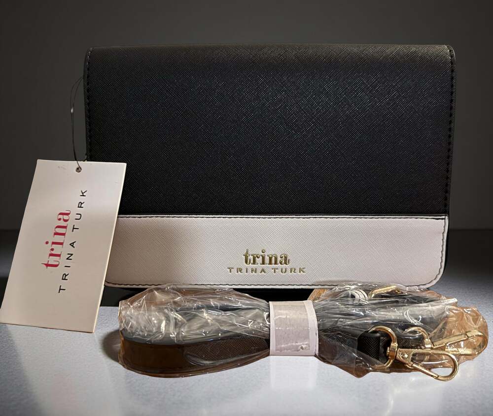 Trina Turk Black and White Colorblock Crossbody  NWT- MSRP $98